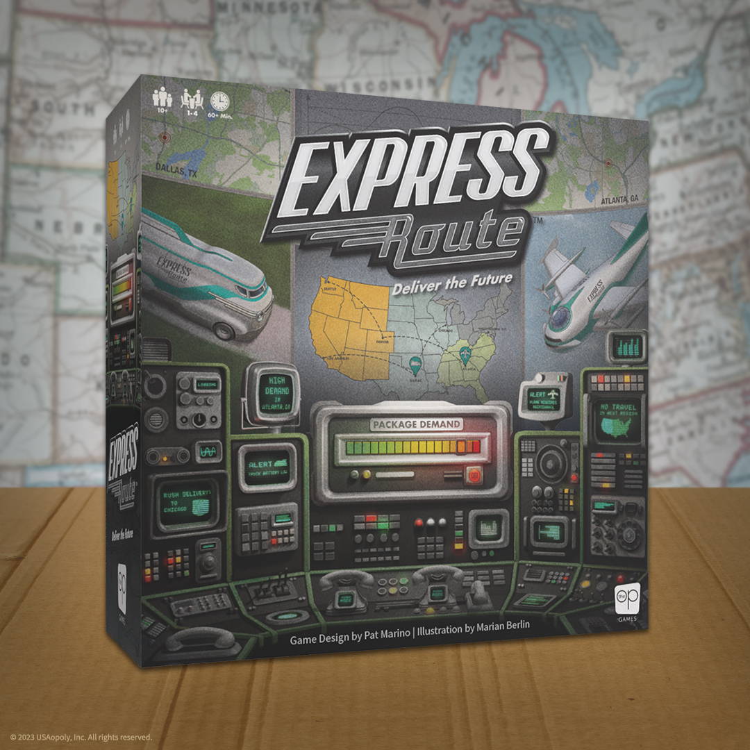  Express Route Board Game, Light Strategy Cooperative Board Game  for Adults and Family, Ages 10+, 1 to 4 Players, Average Playtime 60  Minutes, Made by The Op Games