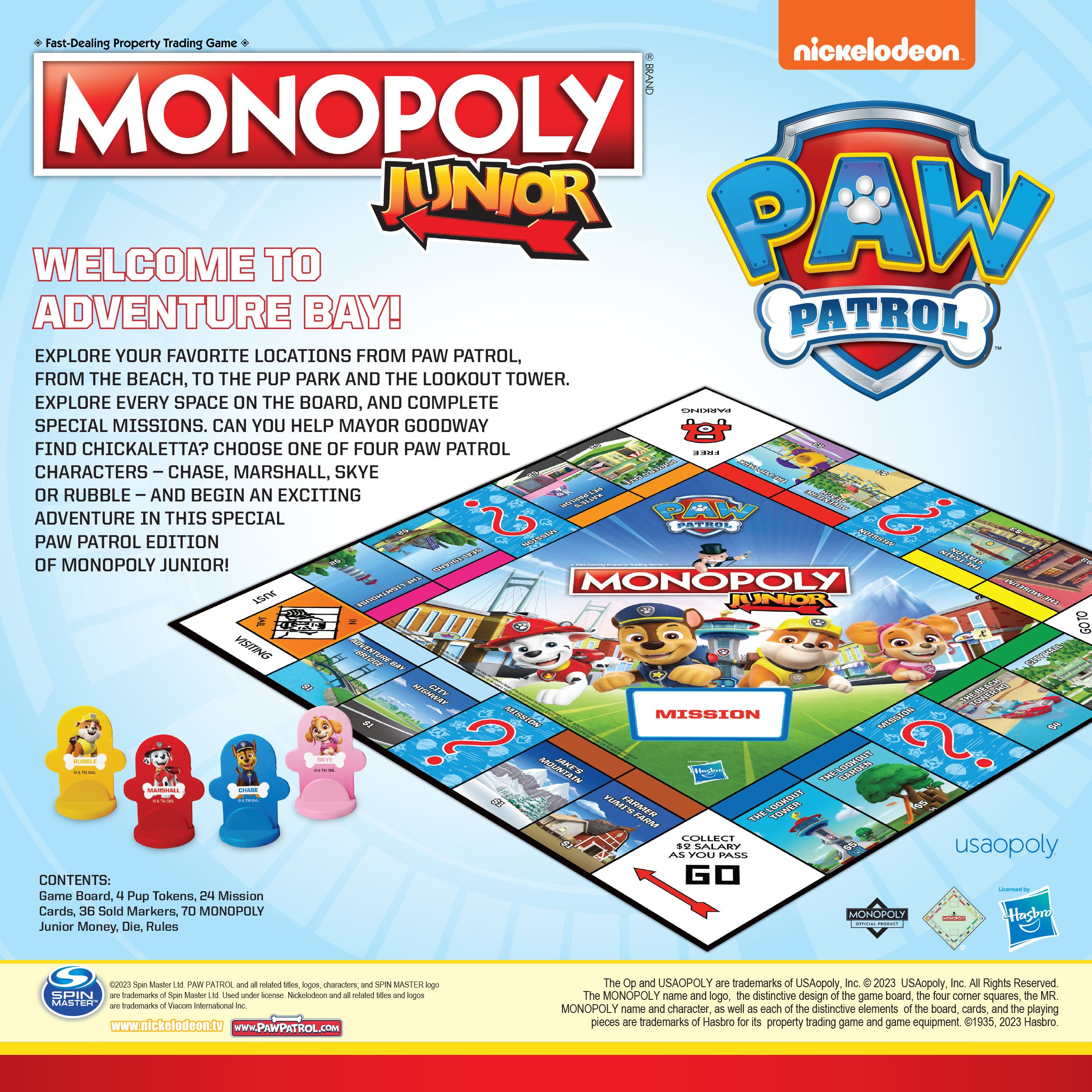 MONOPOLY JR®: PAW Patrol – The Op Games