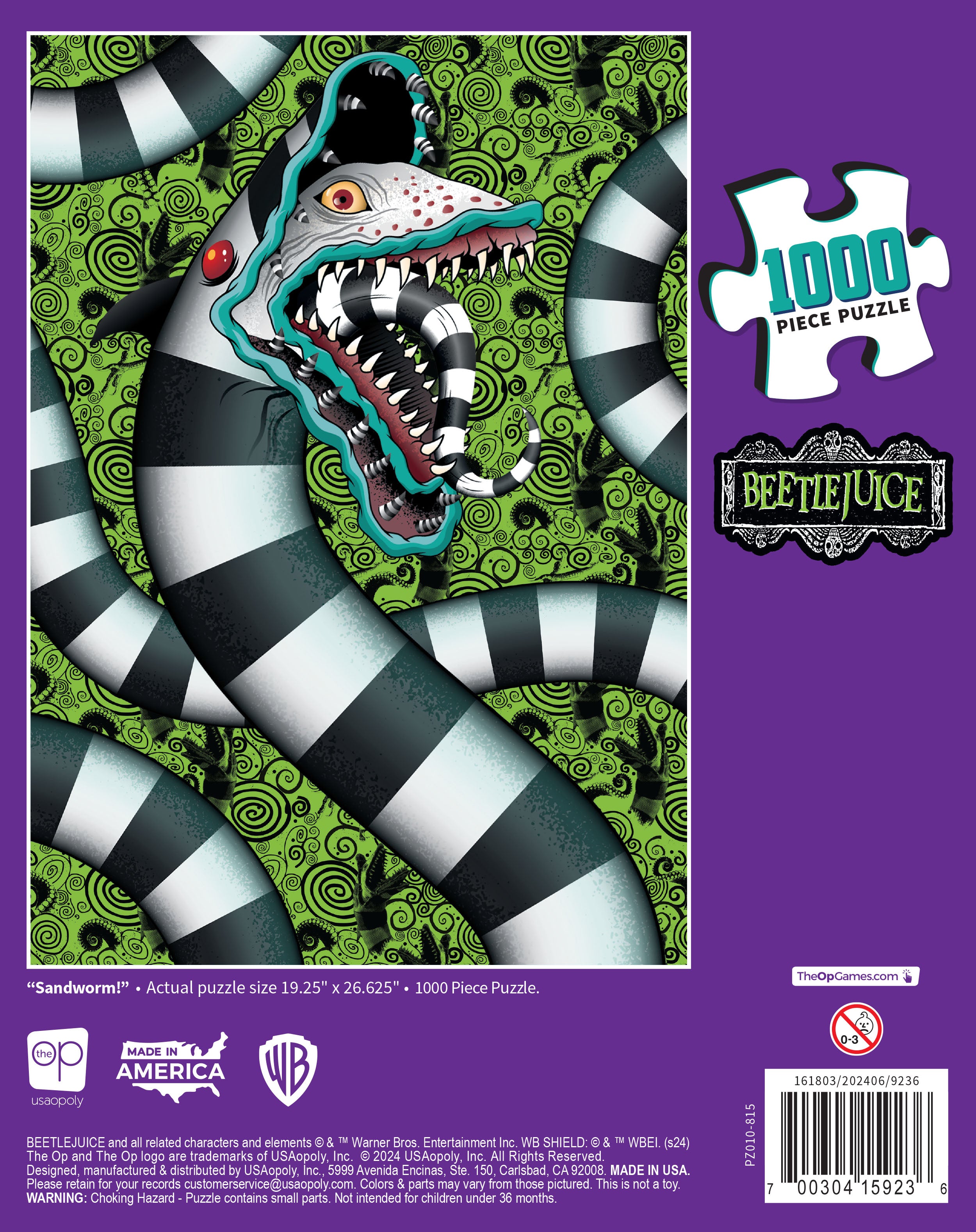 Beetlejuice "Sandworm!" 1,000 Piece Puzzle
