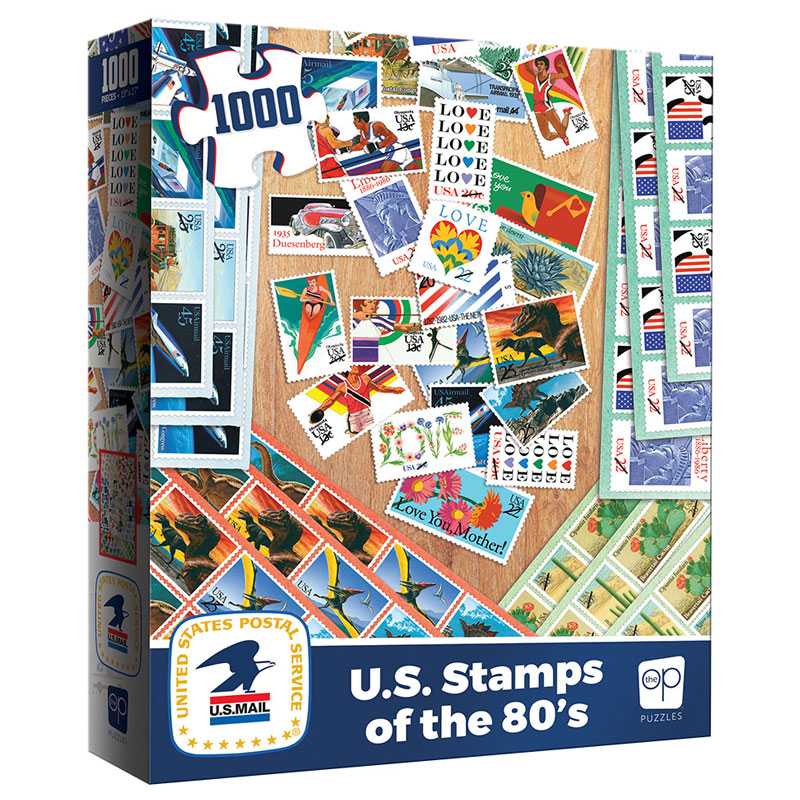 USPS U.S. Stamps of The 80's 1000 Piece Puzzle