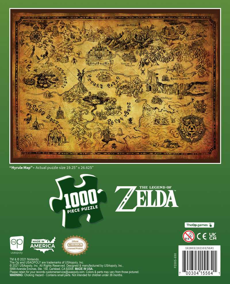 The Legend of Zelda™ "Hyrule Map" 1000 Piece Puzzle