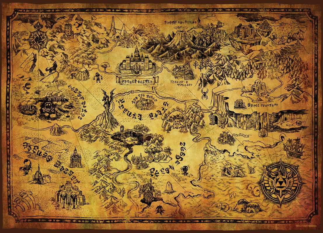 The Legend of Zelda™ "Hyrule Map" 1000 Piece Puzzle