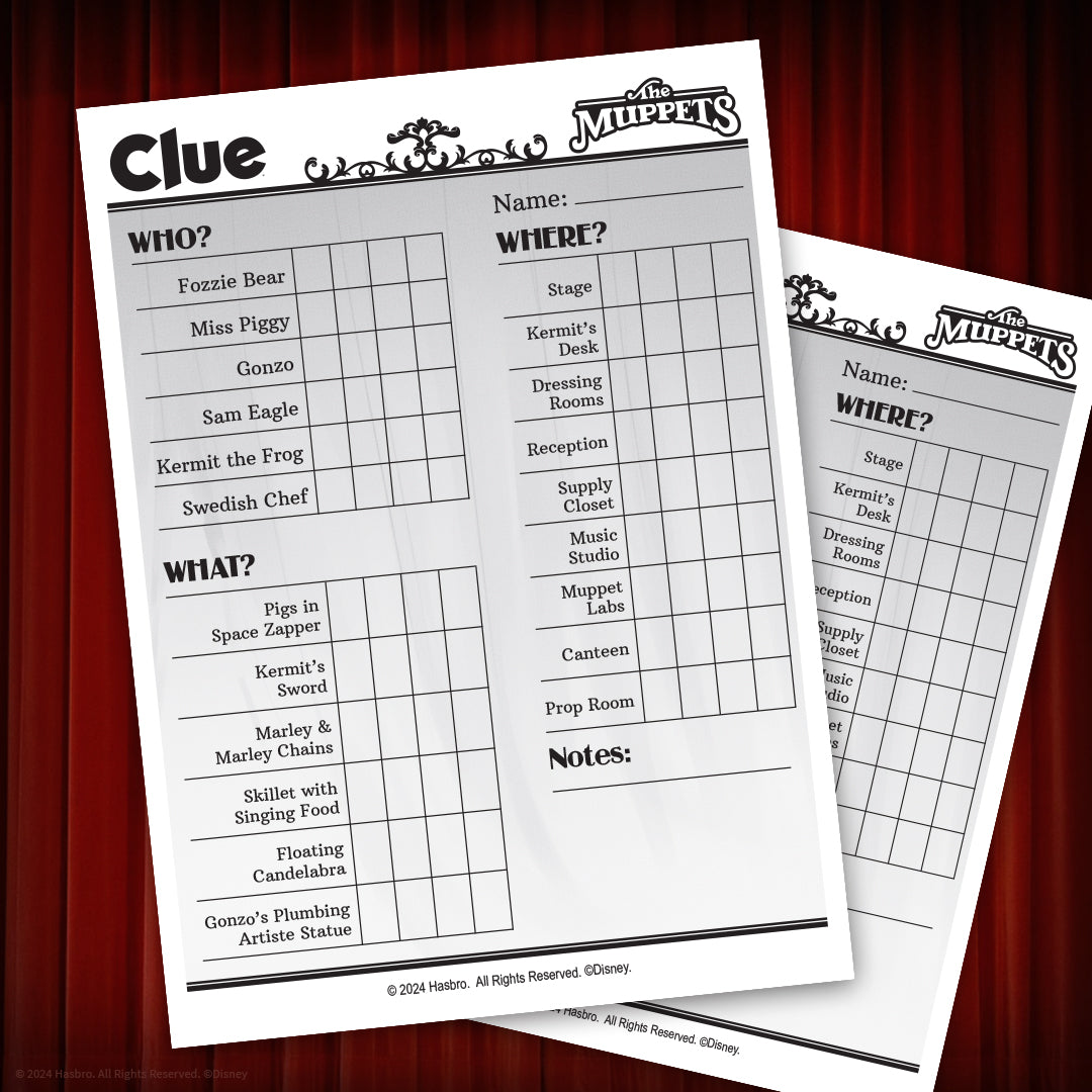 Clue Math Sheets Clue Game Sheets