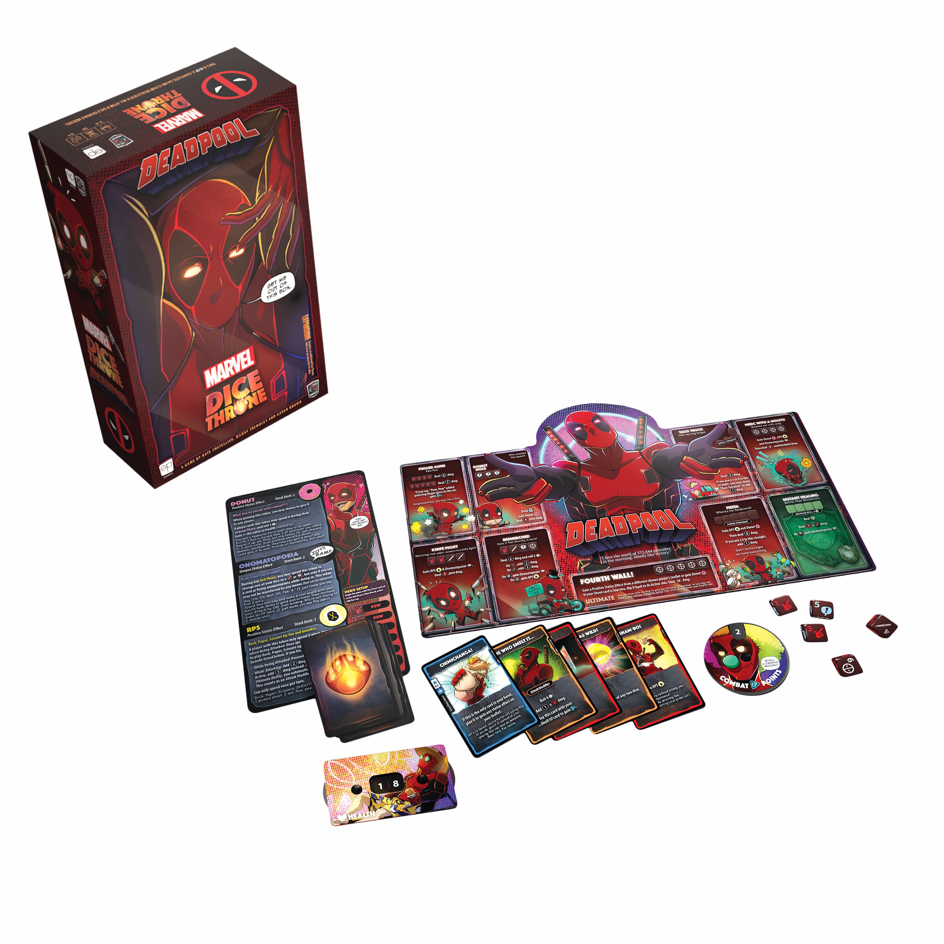 marvel dice throne card sleeves Marvel Dice Throne: Deadpool "Deluxe" Expansion
