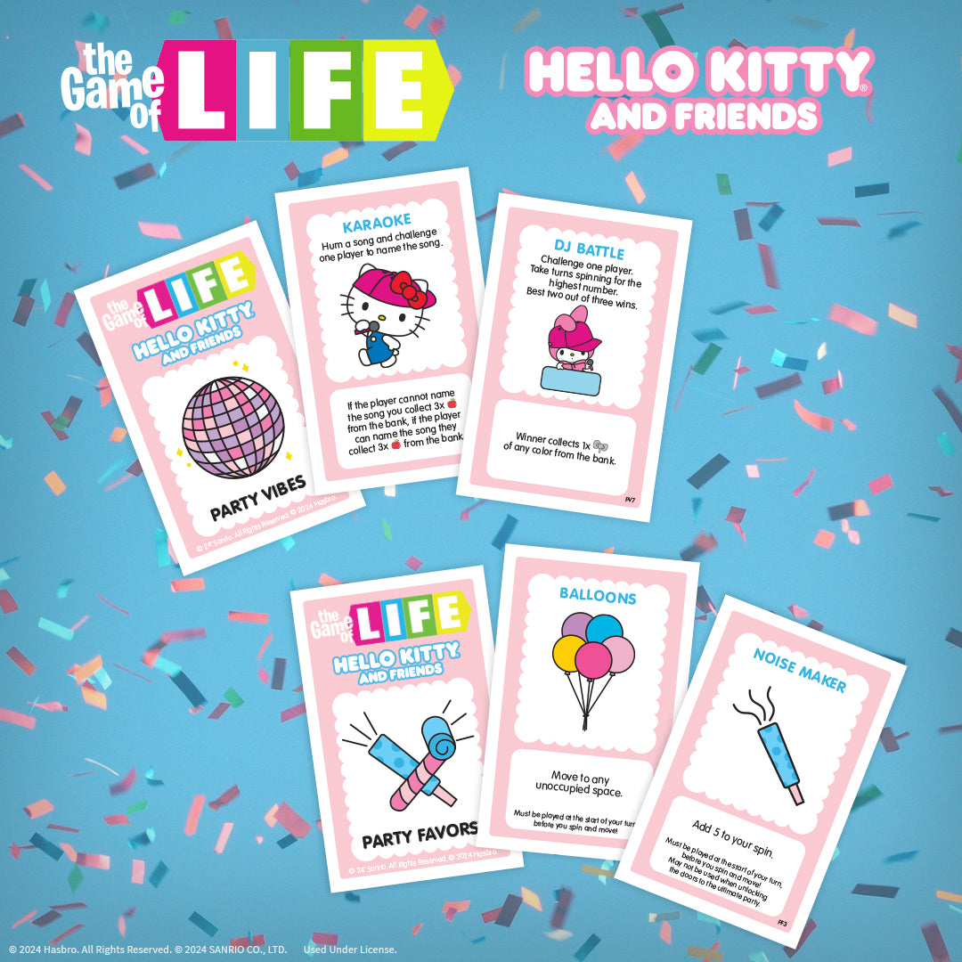 Throw the Ultimate Party in Life: Hello Kitty and Friends 5 party vibes and party favors cards