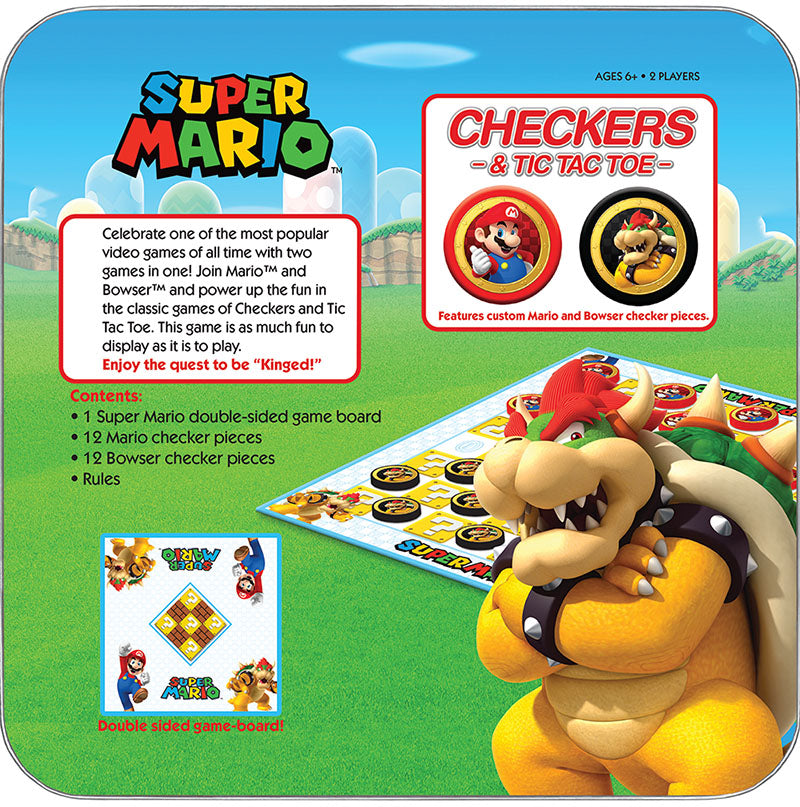 CHECKERS & TIC TAC TOE: Super Mario vs. Bowser – The Op Games